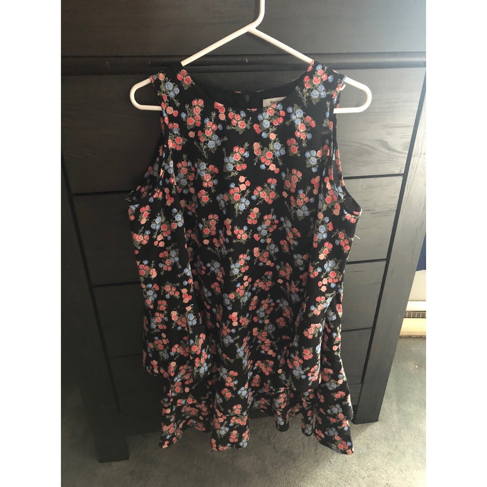Kensie open shoulder floral print dress